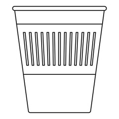 Poster - Trash basket icon, outline style