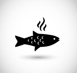 Wall Mural - Fish icon vector