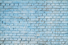 Grunge Blue Brick Wall As Background, Texture