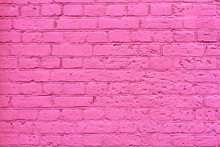 Grunge Pink Brick Wall As Background, Texture