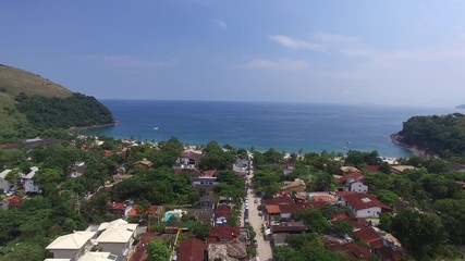 Poster - Aerial View of Pauba Beach, Sao Sebastiao, north coast of Sao Paulo, Brazil