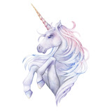 Cute watercolor unicorn