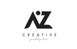 AZ Letter Logo Design with Creative Modern Trendy Typography.