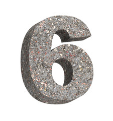Poster - Number from brake pads surface alphabet set isolated over white. 3D illustration.