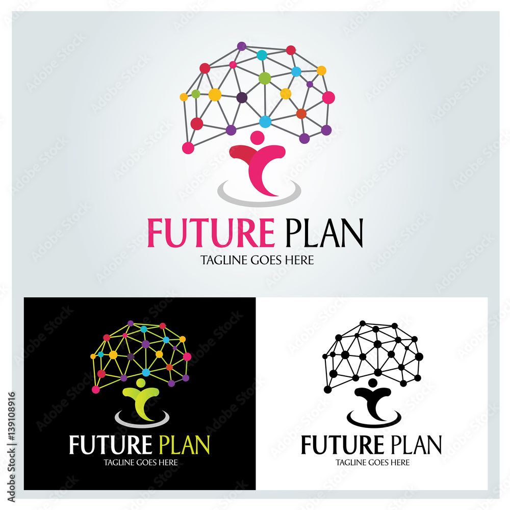 Future plan logo design template. Creative idea logo design 