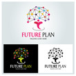 Future plan logo design template. Creative idea logo design concept. Vector illustration