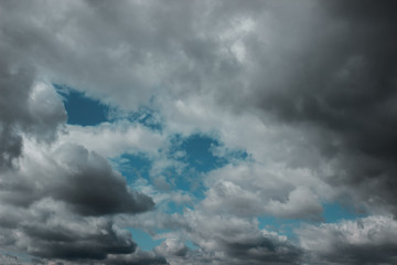 Wall Mural - dark clouds before a thunder-storm