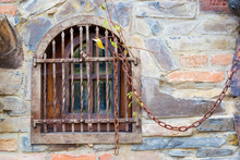 Old Window With Bars.