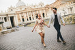 Loving couple in the Vatican, Italy