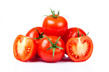 Tomatoes isolated on white background.  tomato