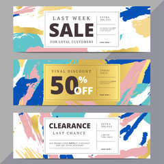 creative luxury abstract social media web banners for website header or newsletter ad. email promoti