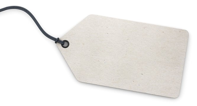 Anhänge-Etikett - Karton weiß strukturiert