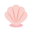 pink shell icon over white background. colorful design. vector illustration