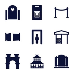 Poster - Set of 9 gate filled icons