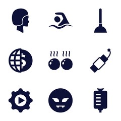 Sticker - Set of 9 logo filled icons