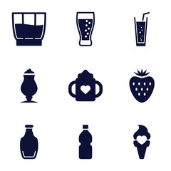 Poster - Set of 9 refreshment filled icons