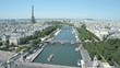 Aerial view of Paris during summer 
