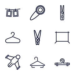 Sticker - Set of 9 hang outline icons