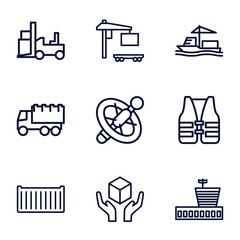 Sticker - Set of 9 transport outline icons