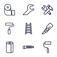 Poster - Set of 9 utility outline icons