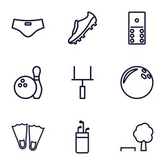 Poster - Set of 9 recreation outline icons