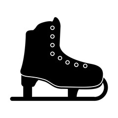 Sticker - ice skate sport leisure pictogram vector illustration eps 10