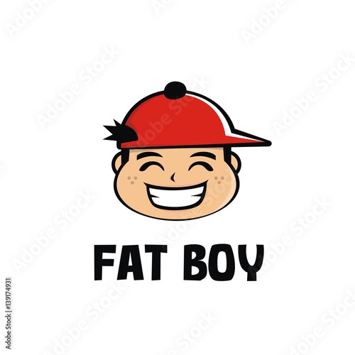 Fat boy logo vector Stock Vector | Adobe Stock