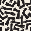 © MYMNY - seamless monochrome human body with hands and feet pattern background