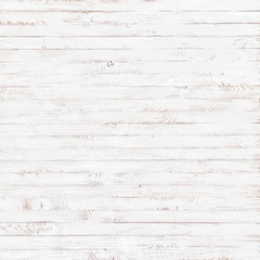 Canvas Print - white wood texture background, wooden table top view