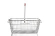 Steel shopping basket isolated on white