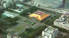 Aerial View Of National Sun Yat-sen Memorial Hall In Taipei, Taiwan. The Memorial Hall Is Dedicated To Dr Sun Yat Sen, Regarded As The Revolutionary Founding Father Of People’s Republic Of China. 4K