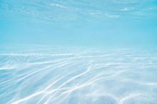 Underwater Background With Sandy Sea Bottom
