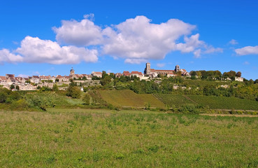 Sticker - Vezelay, Burgund in Frankreich  - the town Vezelay, Burgundy