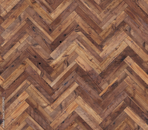 Naklejka na kafelki Herringbone natural parquet seamless floor texture