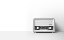 Vintage Antique Retro Old Radio On Background