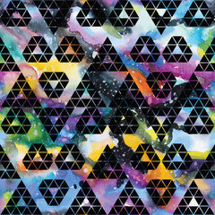 Wall Mural - tribal galaxy seamless pattern.