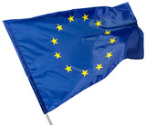 Fototapeta  - European Union Flag, Isolated on white background.