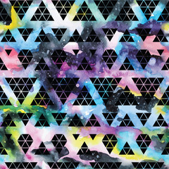 Wall Mural - tribal galaxy seamless pattern.