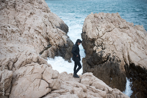 Solitude Homme Seul Sur Les Rochers Stock Photo Adobe Stock Solitude Homme Seul Sur Les Rochers Stock Photo Adobe Stock