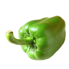 Wall Mural - green sweet pepper isolation on white background