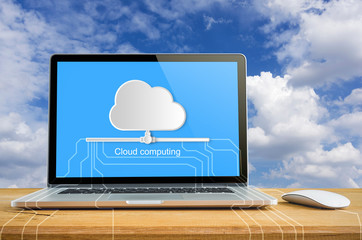 Wall Mural - Cloud computing.