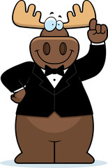 Poster - Cartoon Moose Tuxedo