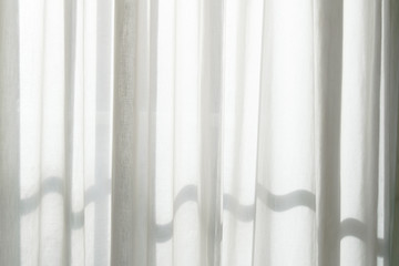 White transparent curtains.