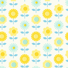 Poster - seamless pattern with flowers
