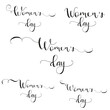 © Tanyasun - Greeting card - International Happy Women's Day. 8 March holiday background with lettering.