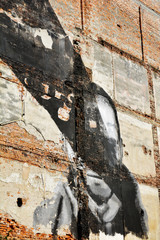 Poster - Detail of old building in Jewish quarter in Krakow, Poland