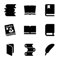Poster - Set of 9 literature filled icons