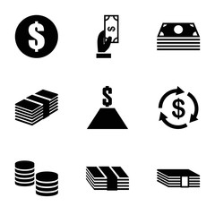Poster - Set of 9 salary filled icons