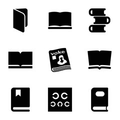 Poster - Set of 9 read filled icons