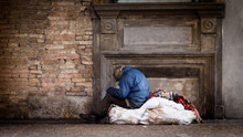 Homeless Man In The Street